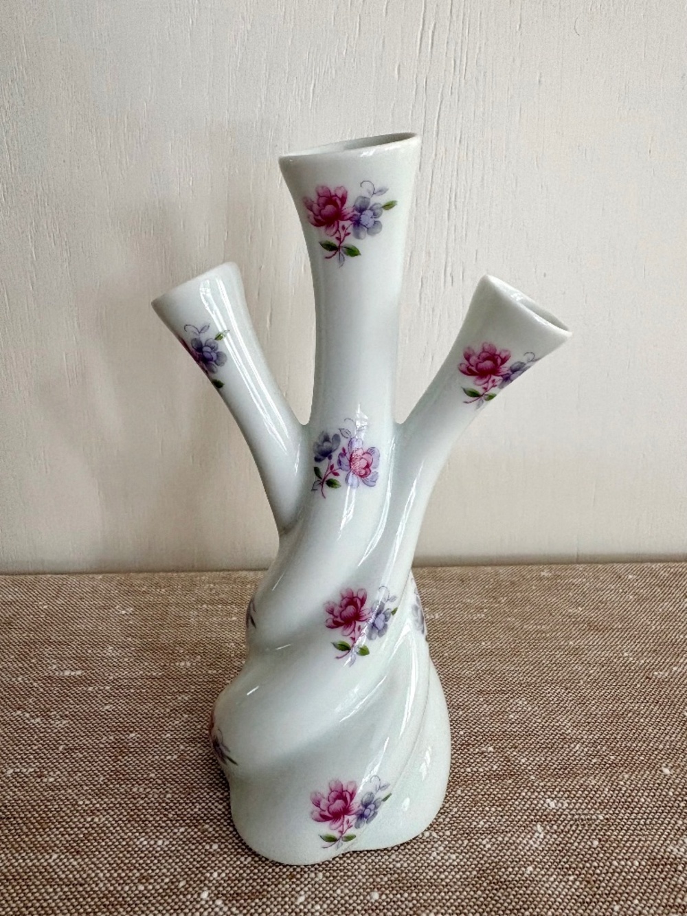 VTG Limoges France Porcelain Cottagecore Hand Painted Floral Bud Vase